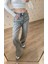 Bej Eskitmeli Dikiş Detaylı Baggy Jean 1