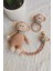 Amigurumi Yenidoğan Uyku Arkadaşı Maymun, Çıngırak ve Emzik Zinciri 3'lü Set 1