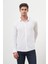 Erkek Beyaz Trend Slim Fit Italyan Yaka Gömlek 1