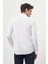 Erkek Beyaz Trend Slim Fit Italyan Yaka Gömlek 5
