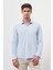 Erkek A. Mavi Trend Slim Fit Italyan Yaka Gömlek 1