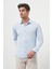 Erkek A. Mavi Trend Slim Fit Italyan Yaka Gömlek 3