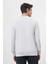 Erkek Gri Bisiklet Yaka Dynamic Fit Rahat Kesim Sweatshirt 5