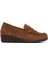 Kadın Taba Dolgu Topuklu Süet Deri Comfort Loafer 24Wfd236910 1