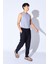 Siyah Beli Lastikli Baggy Kalıp Rahat Kesim Örme Dokulu Pantalon Jogger | EE1000619928 2