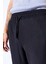 Siyah Beli Lastikli Baggy Kalıp Rahat Kesim Örme Dokulu Pantalon Jogger | EE1000619928 4