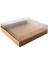 Asetat Kapaklı Karton Kutu Havlu Kutusu 20 x 20 x 5 cm (10 Adet) Kraft 1