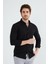 Erkek Slim Fit Dar Kesim Düğmeli Yaka Keten Görünümlü %100 Pamuk Flamlı Gömlek Düz Renkler Seçenekleri 2
