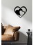 - Iç Içe Kalp Metal Tablo, Duvar Dekoru - Sevgi, Sevgili, Aşk Temalı Hediyelik Tablo - 50 x 44 - cm -Siyah - Doğum Günü - Sevgililer Günü - Anneler Günü -LOVE-031 1