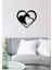 - Iç Içe Kalp Metal Tablo, Duvar Dekoru - Sevgi, Sevgili, Aşk Temalı Hediyelik Tablo - 50 x 44 - cm -Siyah - Doğum Günü - Sevgililer Günü - Anneler Günü -LOVE-031 2