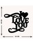 - I Love You ! Metal Tablo, Duvar Dekoru - Sevgi, Sevgili, Aşk Temalı Hediyelik Tablo - 55 x 49 - cm -Siyah - Doğum Günü - Sevgililer Günü - Anneler Günü -LOVE-019 5