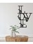 - Love Art Metal Tablo, Duvar Dekoru - Sevgi, Sevgili, Aşk Temalı Hediyelik Tablo - 72 x 50 - cm -Siyah - Doğum Günü - Sevgililer Günü - Anneler Günü -LOVE-088 1
