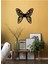 - Butterfly Heart Metal Tablo, Duvar Dekoru - Sevgi, Sevgili, Aşk Temalı Hediyelik Tablo - 50 x 43 - cm -Siyah - Doğum Günü - Sevgililer Günü - Anneler Günü -LOVE-025 2