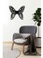 - Butterfly Heart Metal Tablo, Duvar Dekoru - Sevgi, Sevgili, Aşk Temalı Hediyelik Tablo - 50 x 43 - cm -Siyah - Doğum Günü - Sevgililer Günü - Anneler Günü -LOVE-025 4