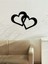 - Two Heart Metal Tablo, Duvar Dekoru - Sevgi, Sevgili, Aşk Temalı Hediyelik Tablo - 50 x 35 - cm -Siyah - Doğum Günü - Sevgililer Günü - Anneler Günü -LOVE-049 1