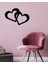 - Two Heart Metal Tablo, Duvar Dekoru - Sevgi, Sevgili, Aşk Temalı Hediyelik Tablo - 50 x 35 - cm -Siyah - Doğum Günü - Sevgililer Günü - Anneler Günü -LOVE-049 3