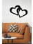 - Two Heart Metal Tablo, Duvar Dekoru - Sevgi, Sevgili, Aşk Temalı Hediyelik Tablo - 50 x 35 - cm -Siyah - Doğum Günü - Sevgililer Günü - Anneler Günü -LOVE-049 4