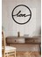 - Kalpli Love Metal Tablo, Duvar Dekoru - Sevgi, Sevgili, Aşk Temalı Hediyelik Tablo - 50 x 50 - cm -Siyah - Doğum Günü - Sevgililer Günü - Anneler Günü -LOVE-032 3