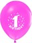 Tahtakale Toptancı Balon 1+1 Hapy Birthday 1 Yaş (20 Adet)  Pembe 1