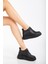 Nesvina Kadın Gizli Topuk Siyah Sneaker 4