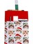Yılbaşı Kedi Noel Desenli Yıkanabilir Cepli Kitap Kılıfı 20 x 25 cm Çok Amaçlı Çanta Book Cover 1