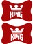2'li Set King Baskılı Tüm Araçlarla Uyumlu Ortopedik Oto Boyun Yastığı 1