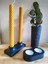 Dekoratif Obje Vazo Tealight Mumluk Şamdanlık Bal Mumu Beton Ev Dekorasyon Seti 1