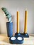 Dekoratif Obje Vazo Tealight Mumluk Şamdanlık Bal Mumu Beton Ev Dekorasyon Seti 3