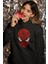 Spider Man Örümcek Adam Kaligrafik Baskılı Kapüşonlu Sweatshirt, Unisex Oversize Baskılı Hoodie 2