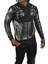 Taş Işlemeli Leopar Desenli Suni Deri Ceket Mont Biker Ceket 2500728 4