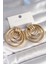 Pirinç Gold Renk Halka Model Kadın Küpe - TJ-BKP8715 1
