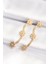 316L Çelik Gold Renk Italyan Zincir Papatya Küpe - TJ-BKP8801 1