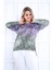Lila-Yeşil Batikli Yanları Yırtmaçlı Sweat 3