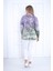 Lila-Yeşil Batikli Yanları Yırtmaçlı Sweat 5