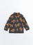 Lcw Baby Baskılı Dik Yaka Uzun Kollu Polar Erkek Bebek Fermuarlı Sweatshirt 1