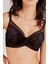 7857 Kadın Balenli Dantelli Toparlayıcı Sütyen-Siyah 1