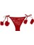 450 Kadın Yanları Ponponlu Dantel Külot-Kırmızı 1