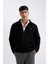 Slim Fit Dar Kesim Gömlek Yaka Fermuarlı Süet Ceket Mont A3254AX24AU 3