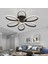 Luxor Oturma Odası Salon Yatak Odası için Siyah Kasa 60 cm Kumandalı 3 Renk Kumandalı LED Avize 3