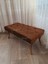 Kapitoneli Bench Puf - Gold Ayak 1
