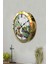 36 x 36 Hediyelik 36 cm Gold Metal Mutfak Duvar Saati Metal Altın 3