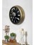 Siyah 40 cm Eskitme Metal Mutfak Duvar Saati Modern Yuvarlak 40 x 40 3