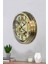Altın Hediyelik 40 cm Gold Metal Mutfak Duvar Saati 40 x 40 Metal Modern 3