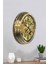 Altın Hediyelik 40 cm Gold Metal Mutfak Duvar Saati 40 x 40 Metal Modern 4