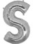 S Harfi Gümüş Folyo Balon 40 Inch 90 cm 1