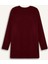 Regular Fit Bisiklet Yaka Basic Düz Triko Bordo Kazak Tunik C4474Ax24Au 3