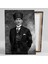 Siyah ve Beyaz Mustafa Kemal Atatürk Karizmatik Portresi Dikey Kanvas Tablo 2