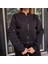 Şardonlu Kolu Cepli Siyah Swetshirt Hırka 1