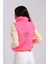 Pembe Sırtı Taş Işlemeli Dik Yaka Kısa Şişme Yelek 3