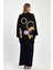 Gold Siyah Sırtı ve Pantolonu Desenli Tunik Bluz Pantolon Üçlü Takım 1